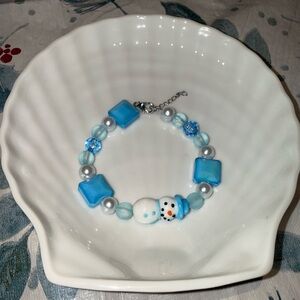 Festive Snowman Beaded Bracelet
